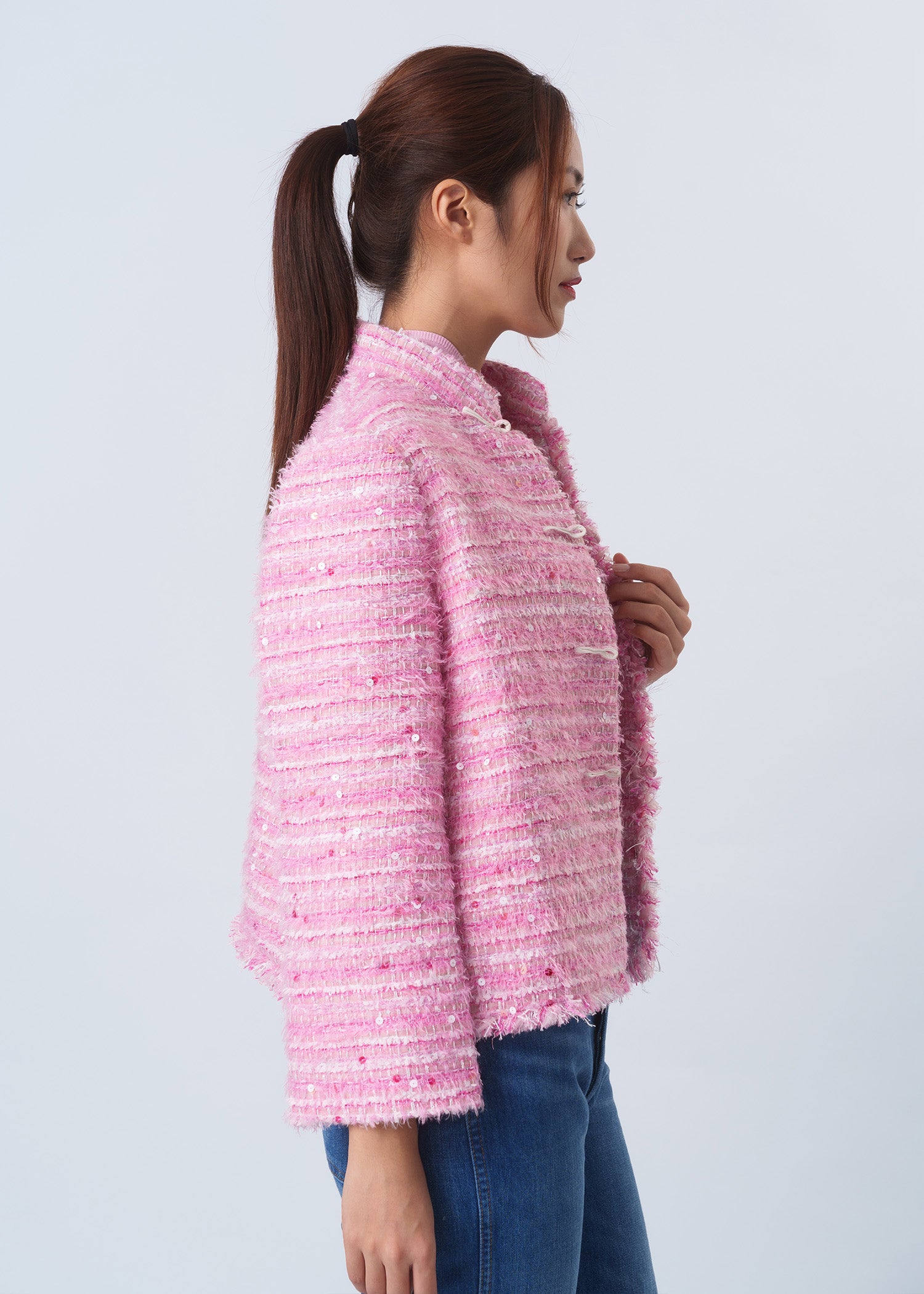 Tweed Tang Jacket (Mixed Pink)