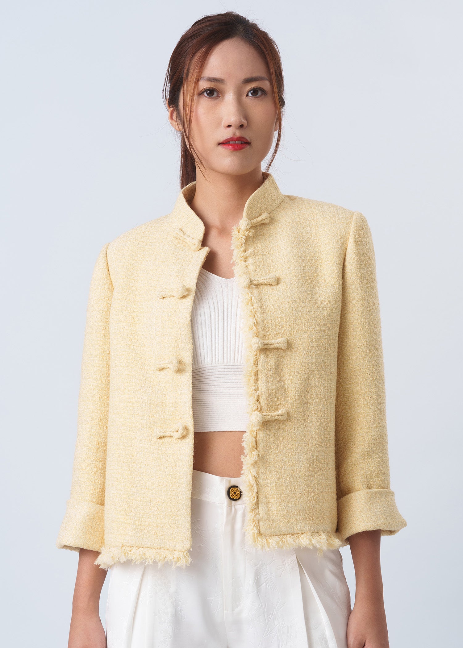 Tweed Tang Jacket (Pale Yellow)