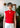 Cap Sleeve Knitted Keyhole Top (Red)