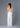Halter Satin Tie Back Qipao Top (Bamboo White)