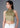 Halter Satin Tie Back Qipao Top (Green)