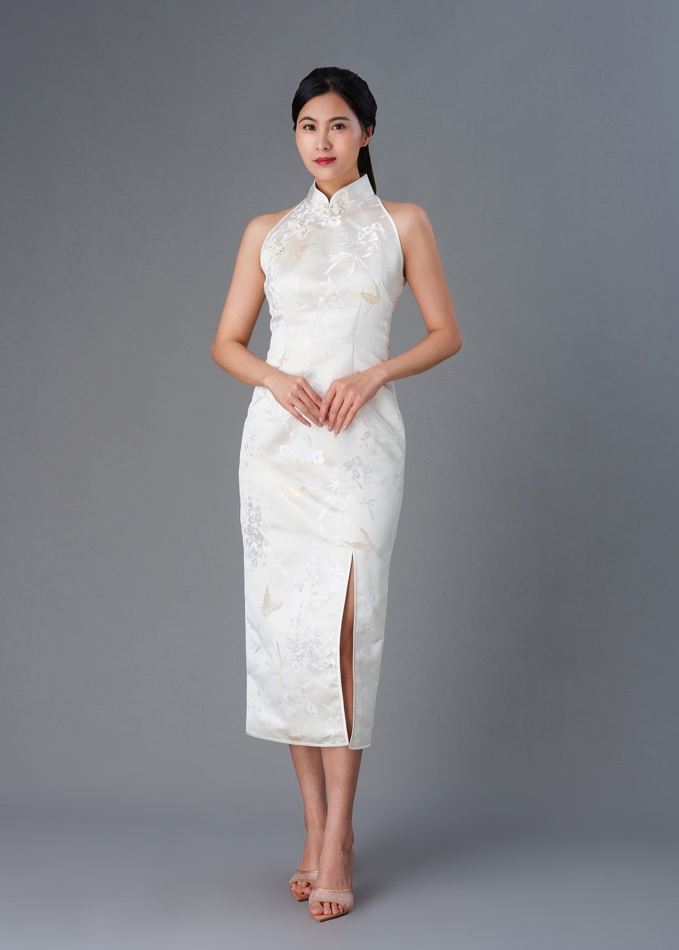 Butterfly Brocade Halter Qipao - RTW