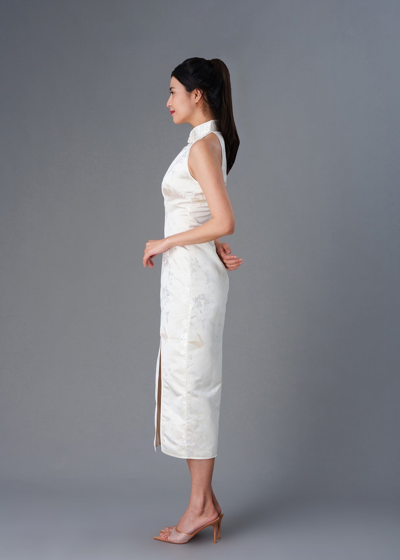 Butterfly Brocade Halter Qipao - RTW
