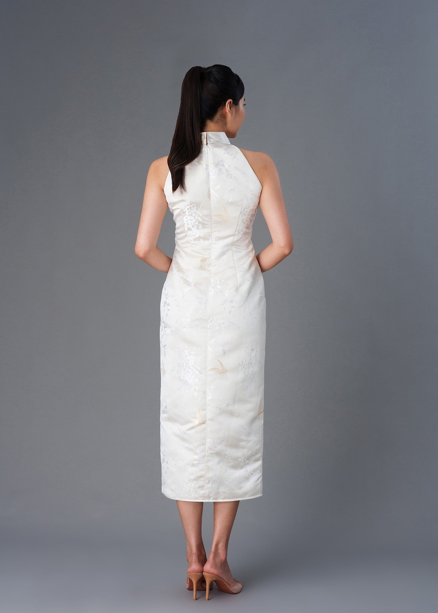 Butterfly Brocade Halter Qipao - RTW