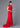 Red Rosemary Open Back Qipao Gown