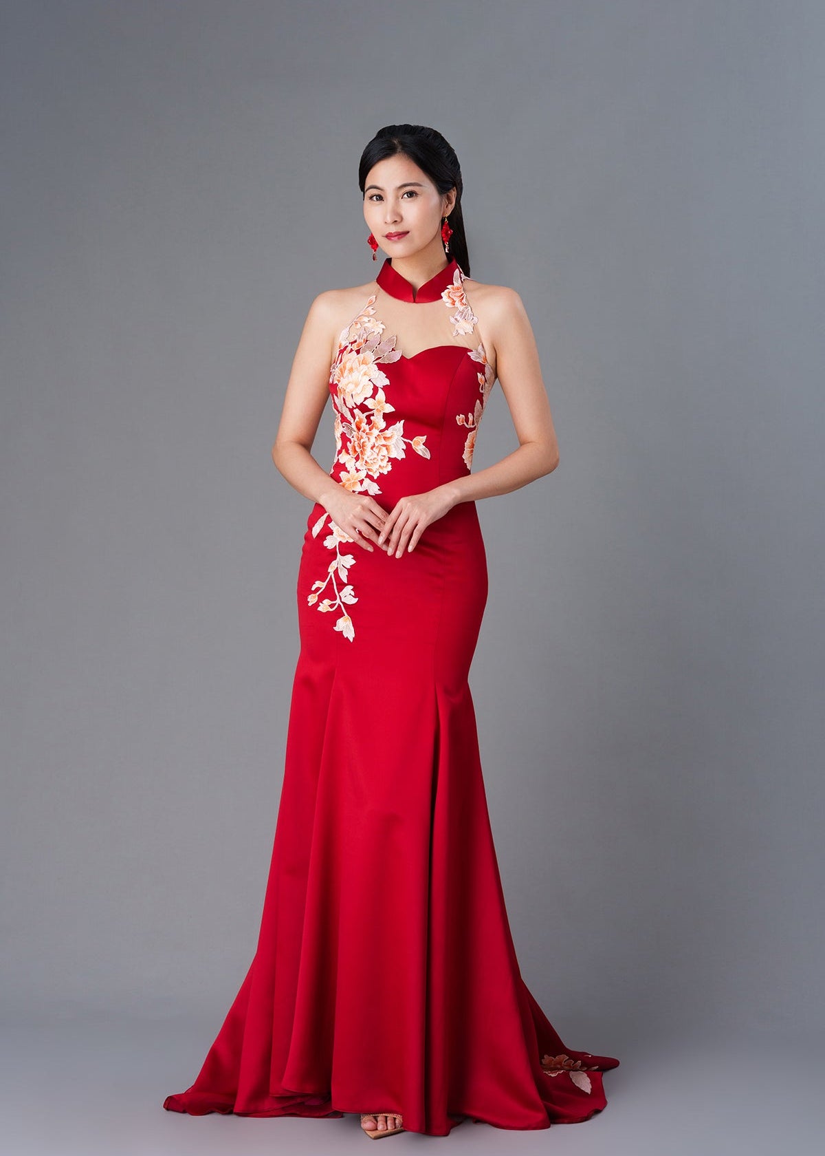Aster Halter Bridal Qipao