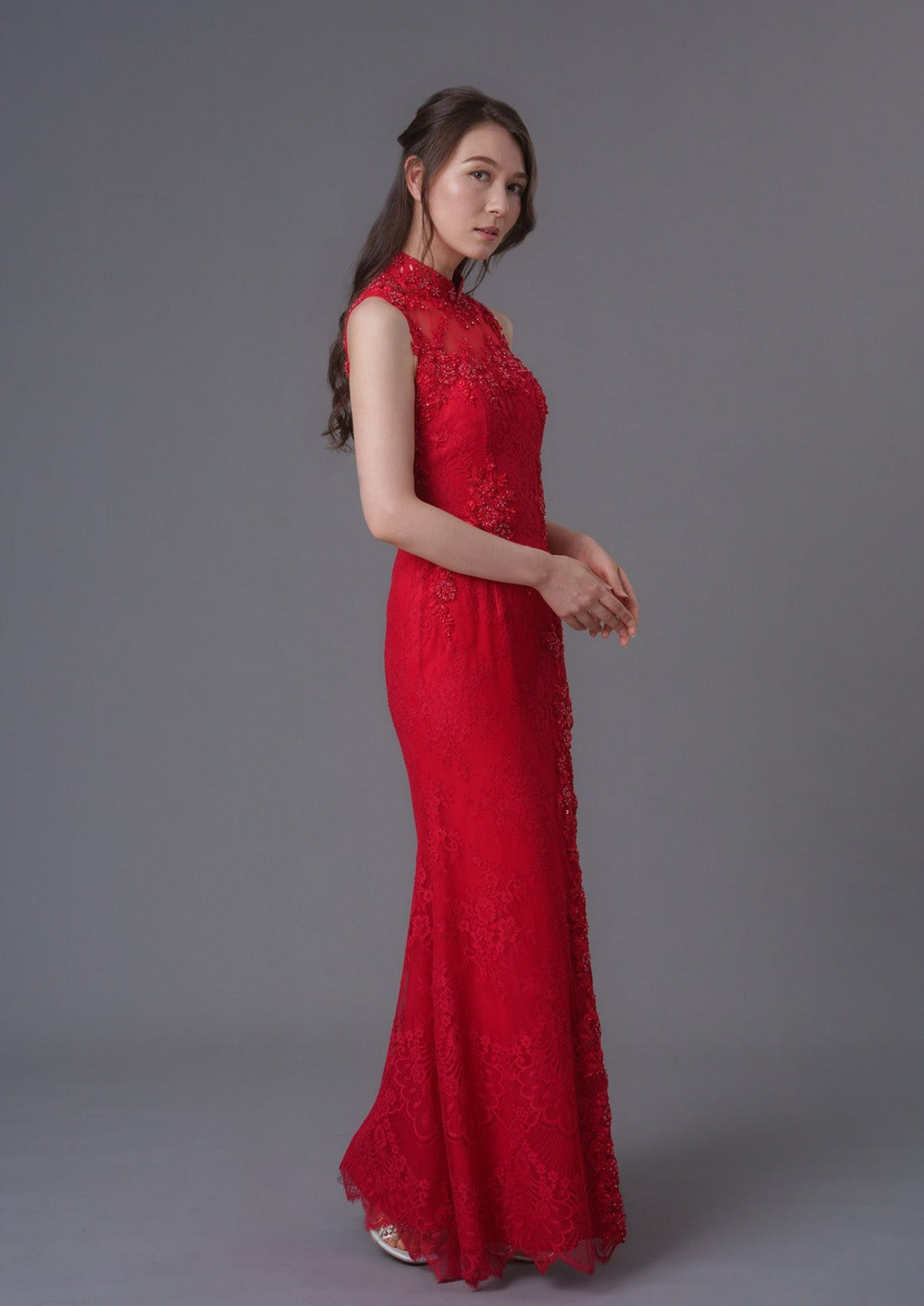 Hyacinth Hues Bridal Qipao Gown