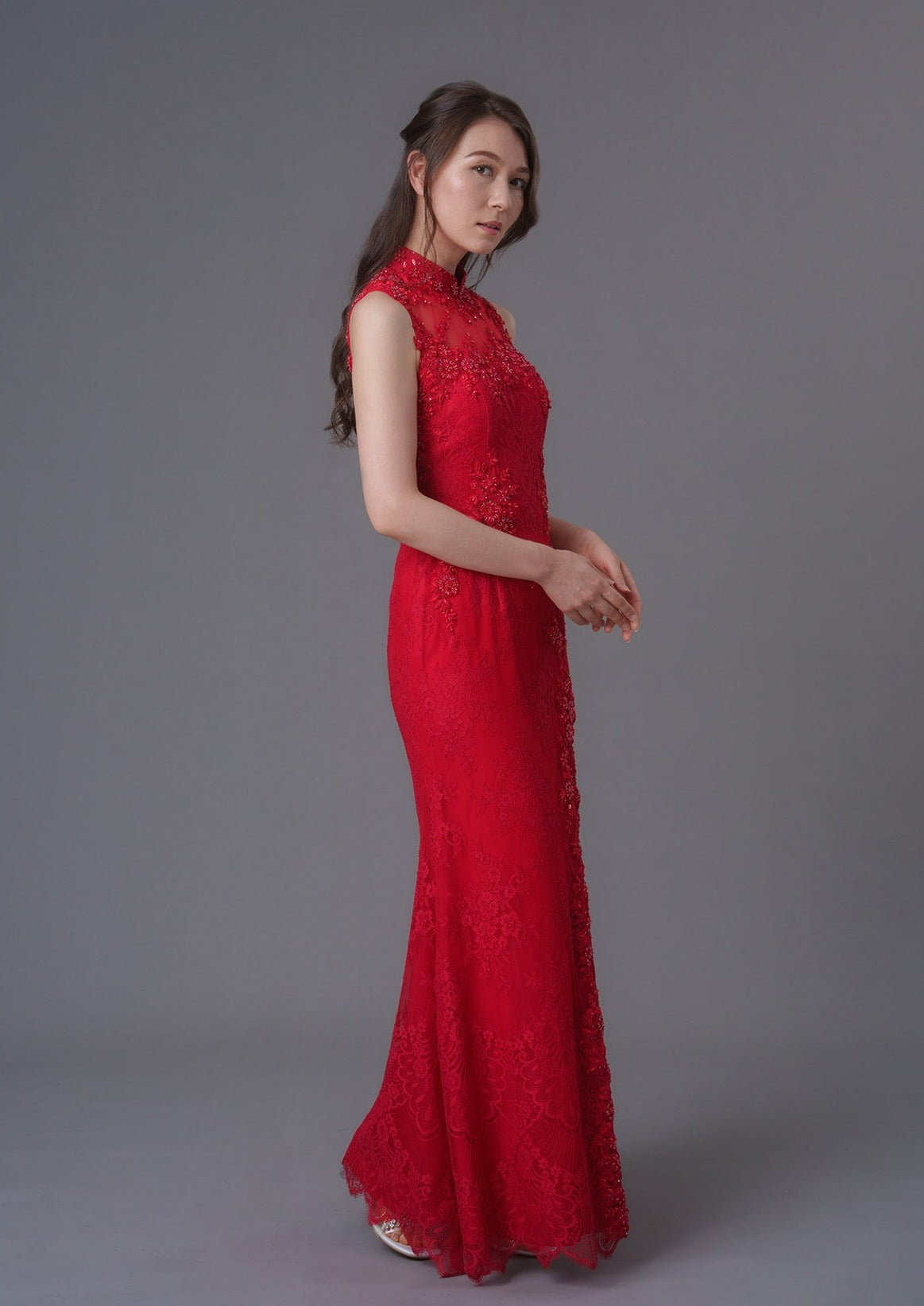 Hyacinth Hues Bridal Qipao Gown - RTW