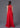 Qipology bridal - Sleeveless Wedding Qipao in classic red, featuring a mandarin collar in A-line silhouette; perfect for tea ceremony and evening banquet. (full body back picture)
