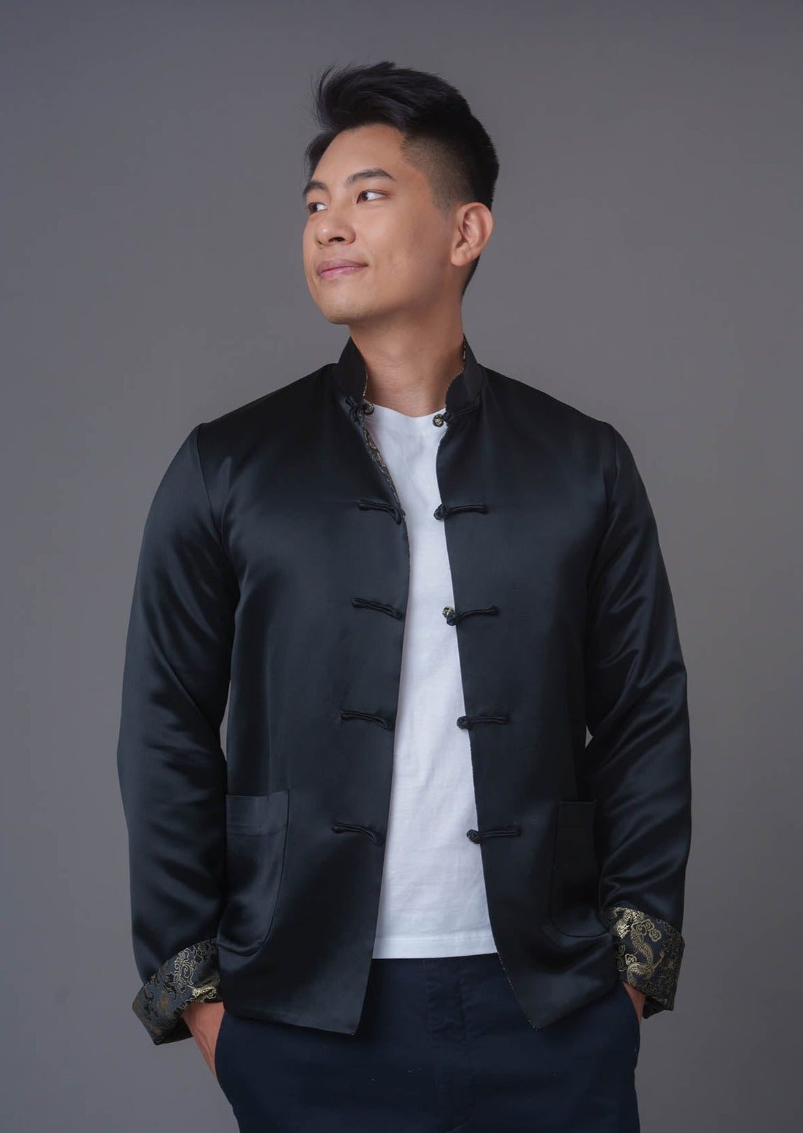 Men's Reversible Tang Jacket (Black/ Gold)